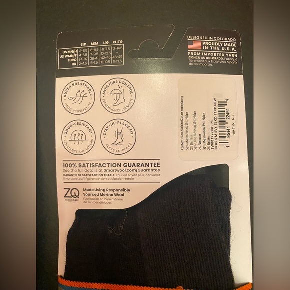 SMARTWOOL | 2 Pair Unisex Merino Wool Everyday Socks Size Medium - Picture 5 of 6